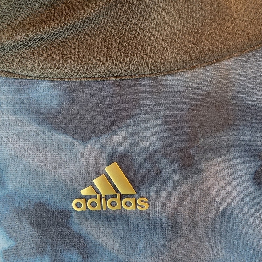 ADIDAS USA Golf Vest Men's Small 1/4 Zip Pullover Stretch Blue Camouflage - Picture 5 of 9